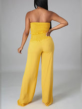 Indiebeautie Set aus gesmoktem Bandeau-Top und Hose